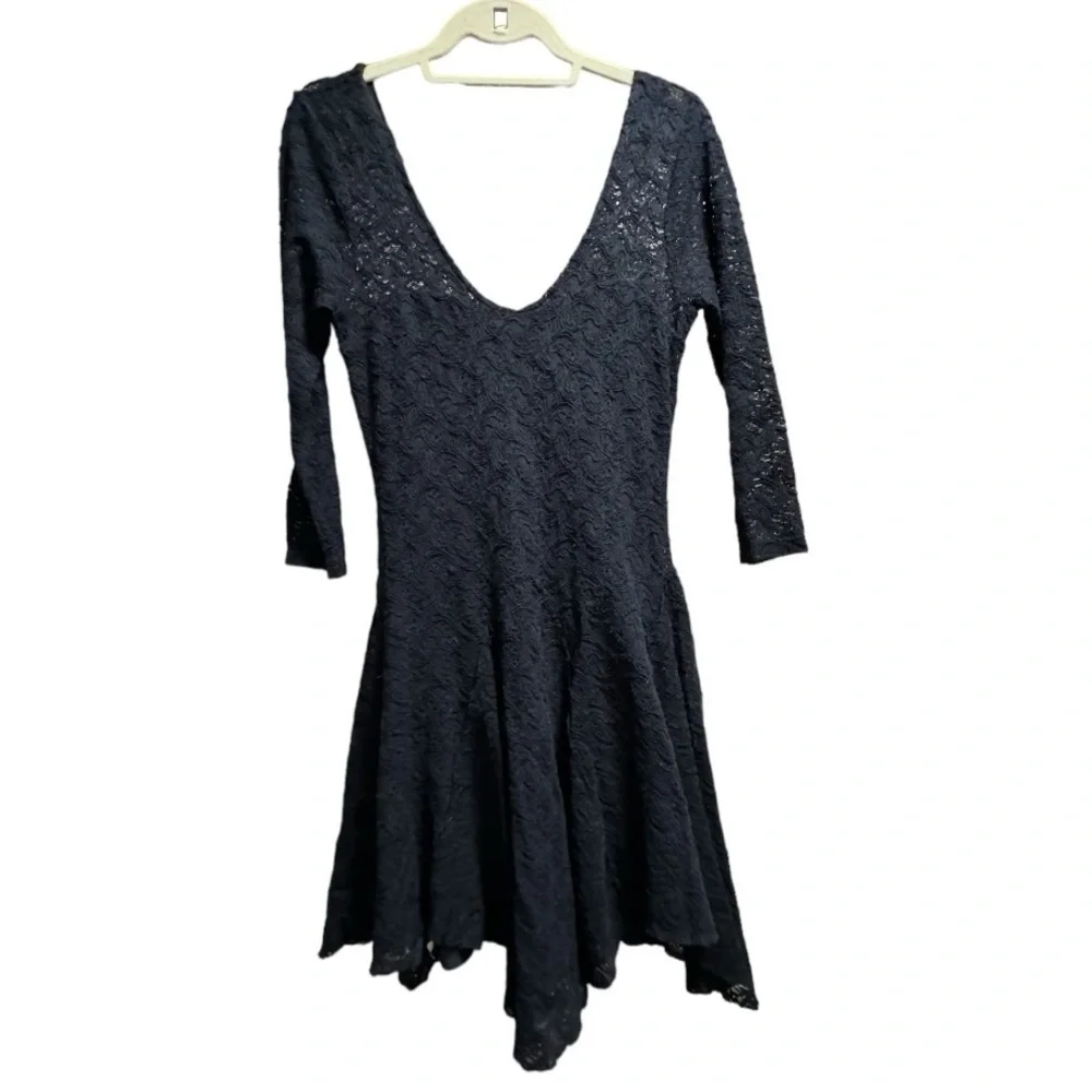 Free People Katya Black Lace Dress, Size Small